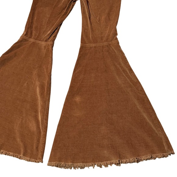 Free People Corduroy Extreme Bell Bottom Pants Country Western Size 26 - Picture 7 of 8
